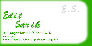edit sarik business card